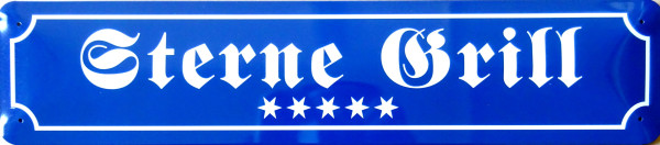 Straßenschild Sterne-Grill