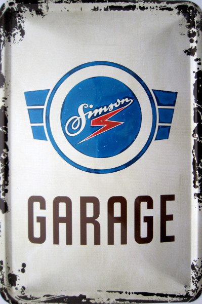 Blechschild Simson Garage