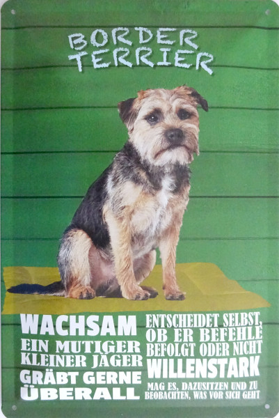 Blechschild 20x30cm - Border Terrier