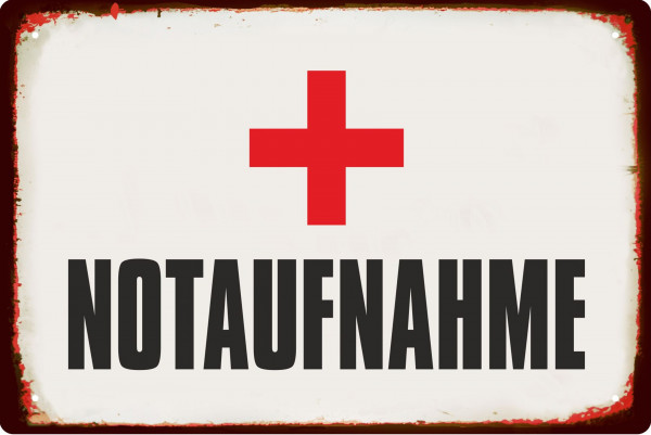 Blechschild Notaufnahme