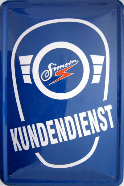 Blechschild Simson Kundendienst