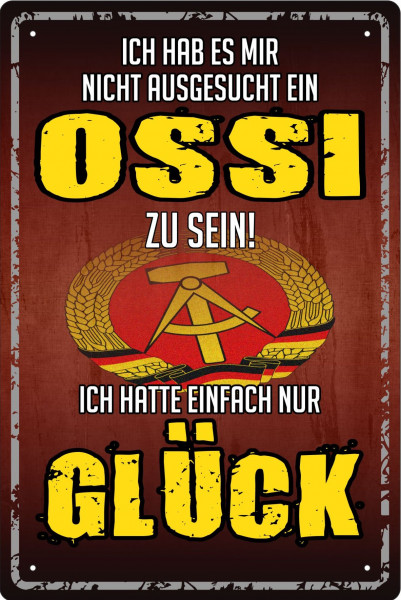 Blechschild Ich habe es mir nicht ausgesucht ein OSSI zu sein - ich hatte einfach nur Glück