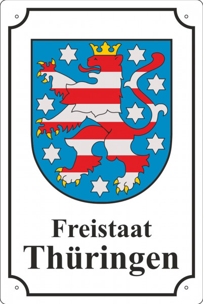 Blechschild Freistaat Thüringen