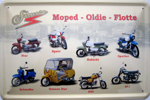 Blechschild Simson 8er Flotte