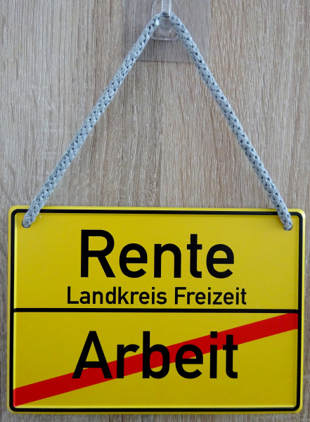 Hängeschild - Rente - Landkreis Freizeit