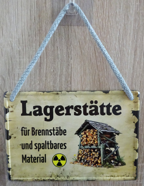 Hängeschild - Lagerstätte für Brennstäbe und spaltbaren Material