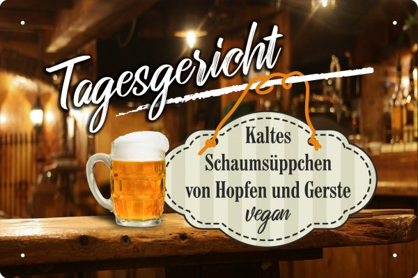 Blechschild Tagesgericht - kaltes Schaumsüppchen