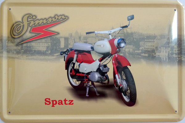 Blechschild Simson Spatz