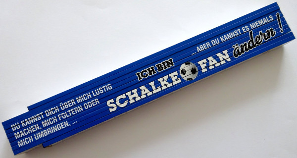 Zollstock 2m Ich bin Schalke Fan
