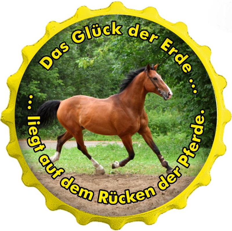 Kapselheber Das Glück der Erde liegt auf dem Rücken der Pferde (1