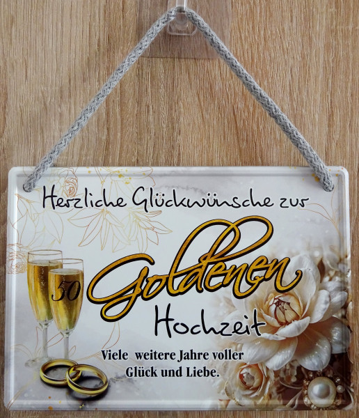 Hängeschild - Herzlichen Glückwunsch zur Goldenen Hochzeit