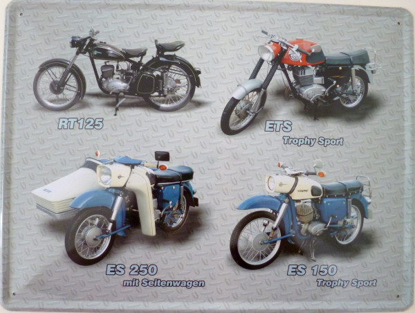 Blechschild 30x40cm Motorrad TR125 ETS ES250 ES150