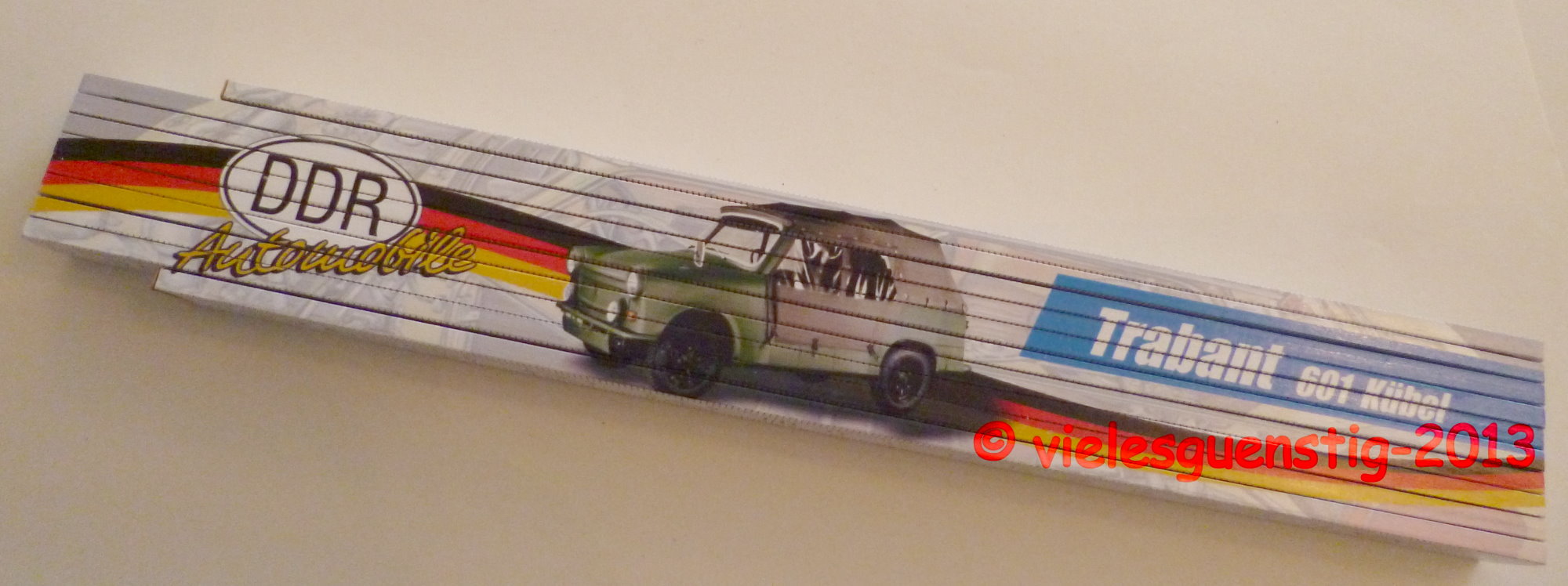 Zollstock Trabant Gold - Original DDR Gliedermaßstab Für Ostalgiker