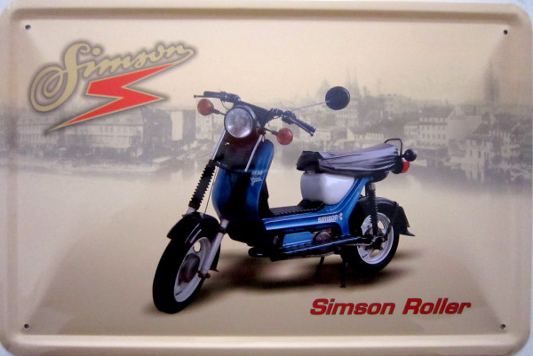 Blechschild Simson Roller