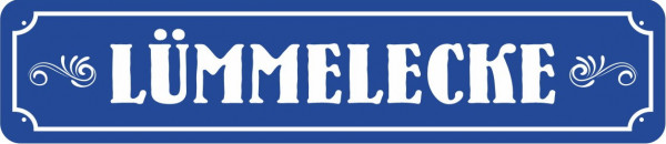 Straßenschild Lümmelecke