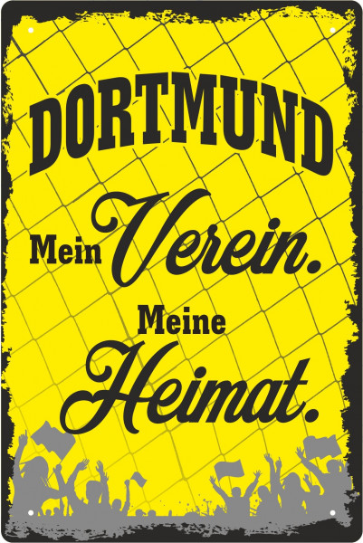 Blechschild Dortmund -- meine Verein - meine Heimat (2)