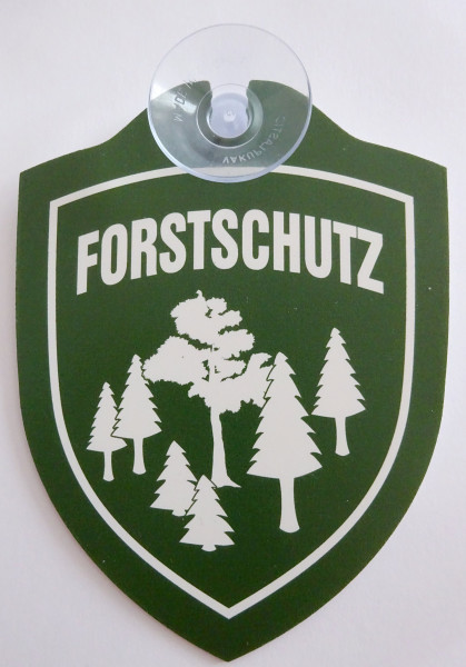 Schild mit Saugnapf - Forstschutz