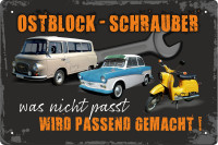 Blechschild Ostblock-Schrauber Blechschild Ostblock-Schrauber