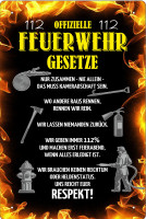 Blechschild offizielle Feuerwehr-Regeln Blechschild offizielle Feuerwehr-Regeln
