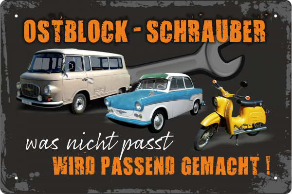 Blechschild Ostblock-Schrauber