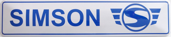 Straßenschild Simson Logo