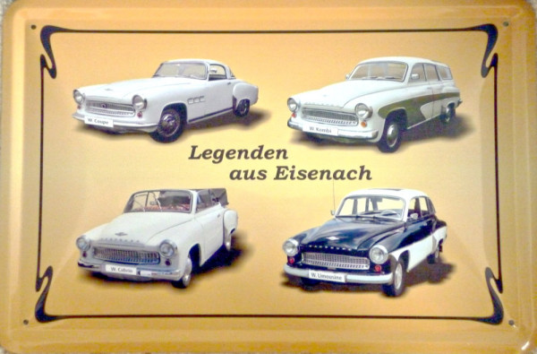 Blechschild Legenden aus Eisenach