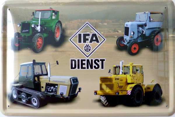 AUSGELISTET - Blechschild 4er IFA-Dienst