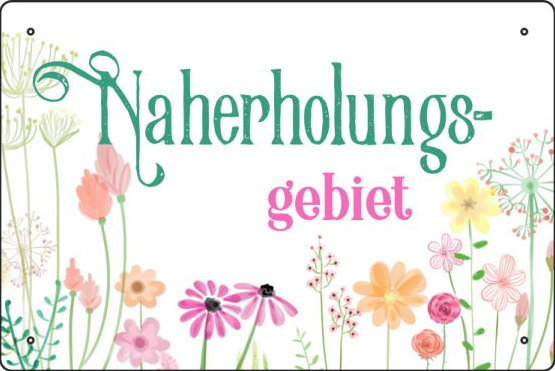 Blechschild Naherholungsgebiet