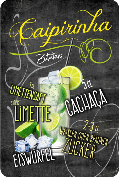 Blechschild Caipirinha