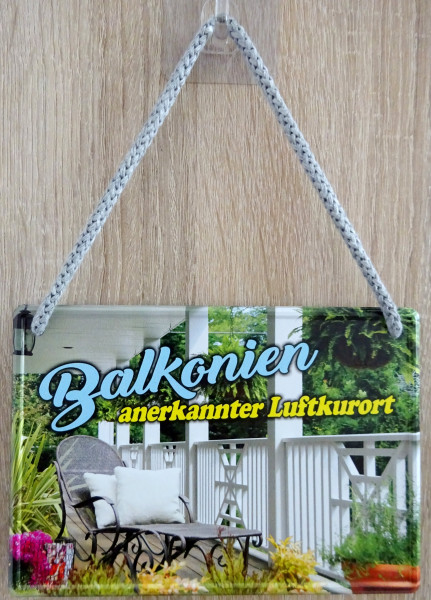 Hängeschild - Balkonien - anerkannter Luftkurort