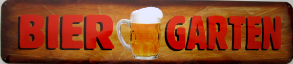 Straßenschild Biergarten (braun)