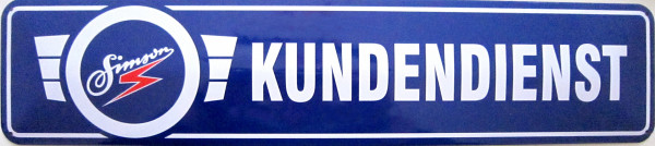 Straßenschild Simson Kundendienst