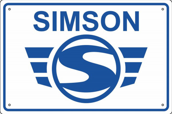 Blechschild Simson Logo