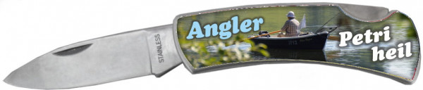 Taschenmesser - Angler - Petri heil
