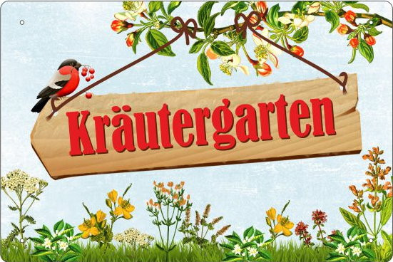 Blechschild Kräutergarten