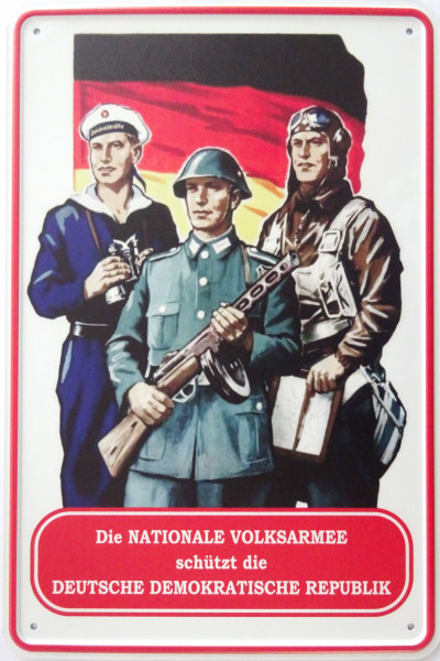 Blechschild nationale Volksarmee