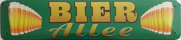 Straßenschild - Bier Allee