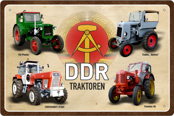Blechschild DDR Traktoren