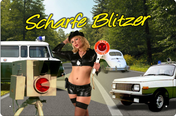 Blechschild Scharfe Blitzer