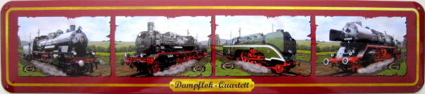 Straßenschild Dampflok-Quartett
