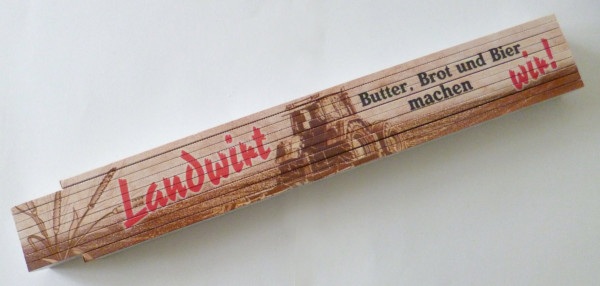 Zollstock 2m Landwirt Butter Brot und Bier machen wir